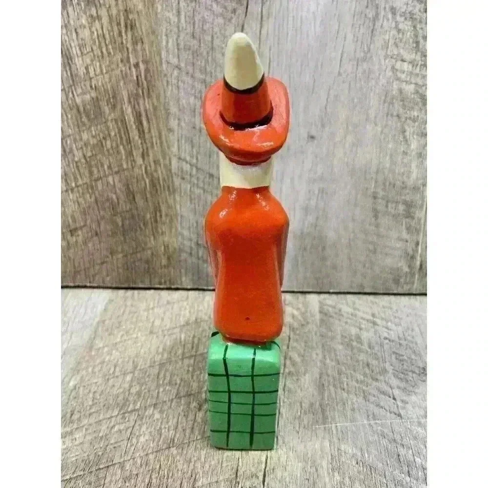 Handmade Wooden Santa Figure Present Carved Folk Art Yvens Leger Made In Haiti